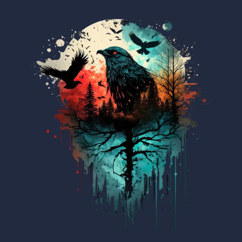 Troupeau de corbeaux