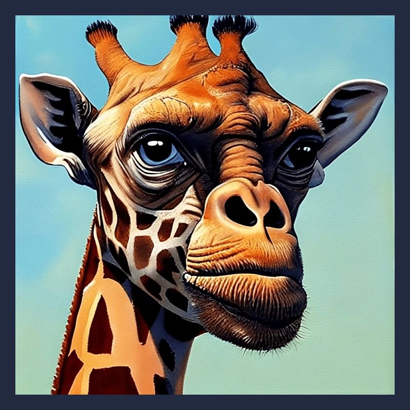 Giraffe with monkey face