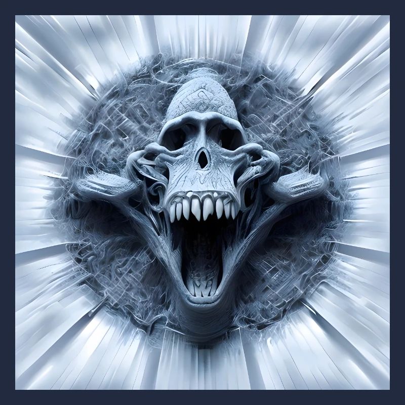 Affenschädel, Monkey Skull, Schädel, Digital Art