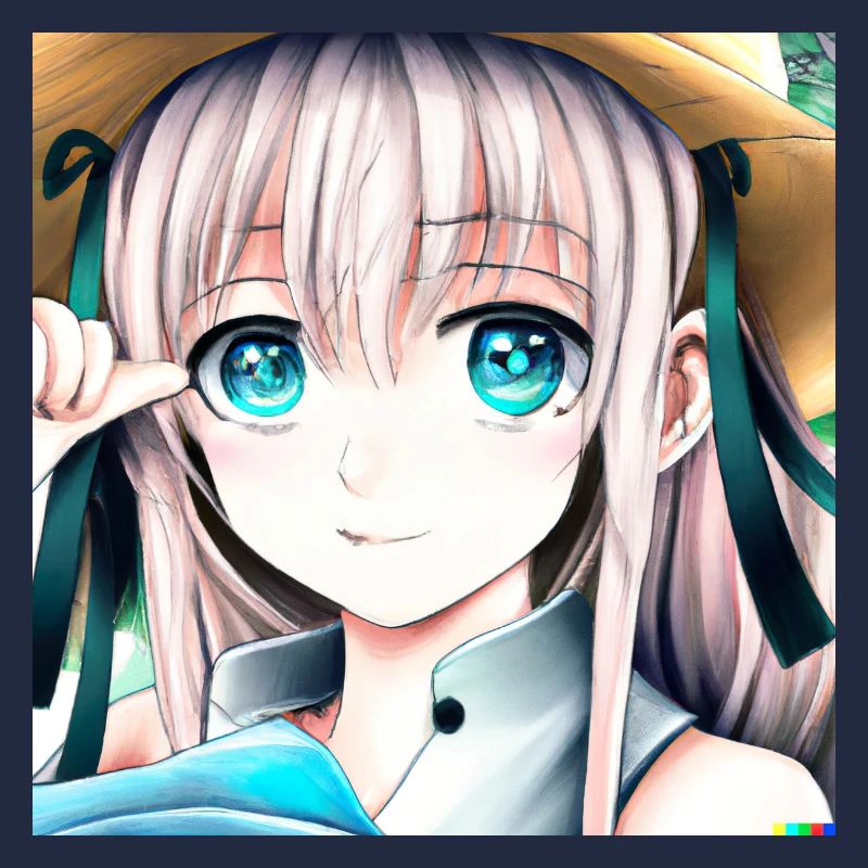 Anime Girl with Blue Eyes