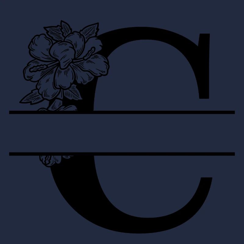 Personalisierter Blumenbuchstabe C