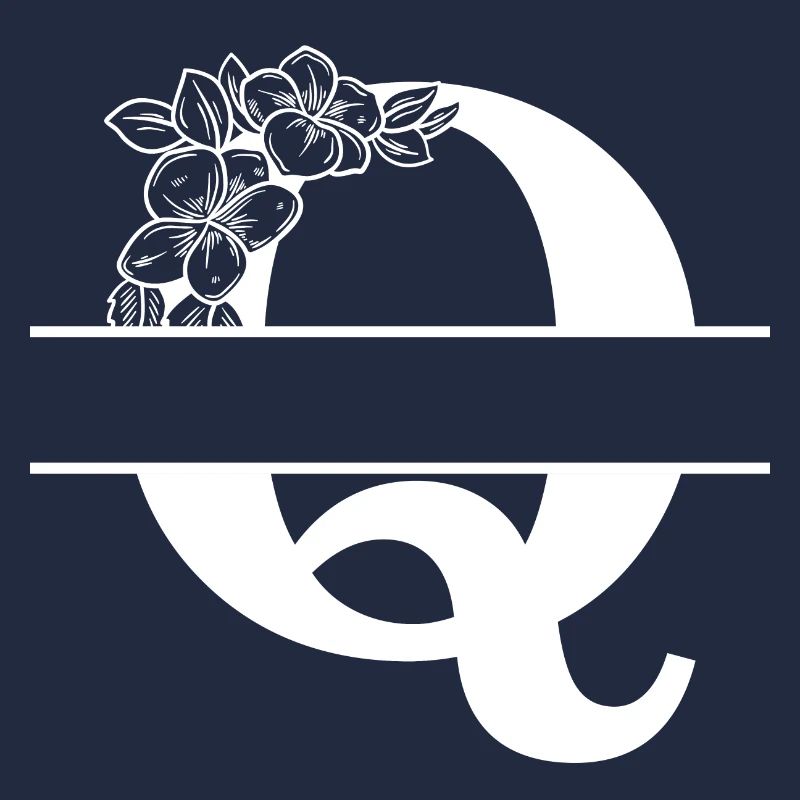 Personalized floral Q letter