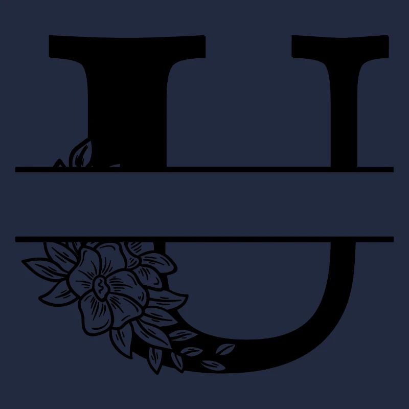 Personalisierter Blumenbuchstabe U