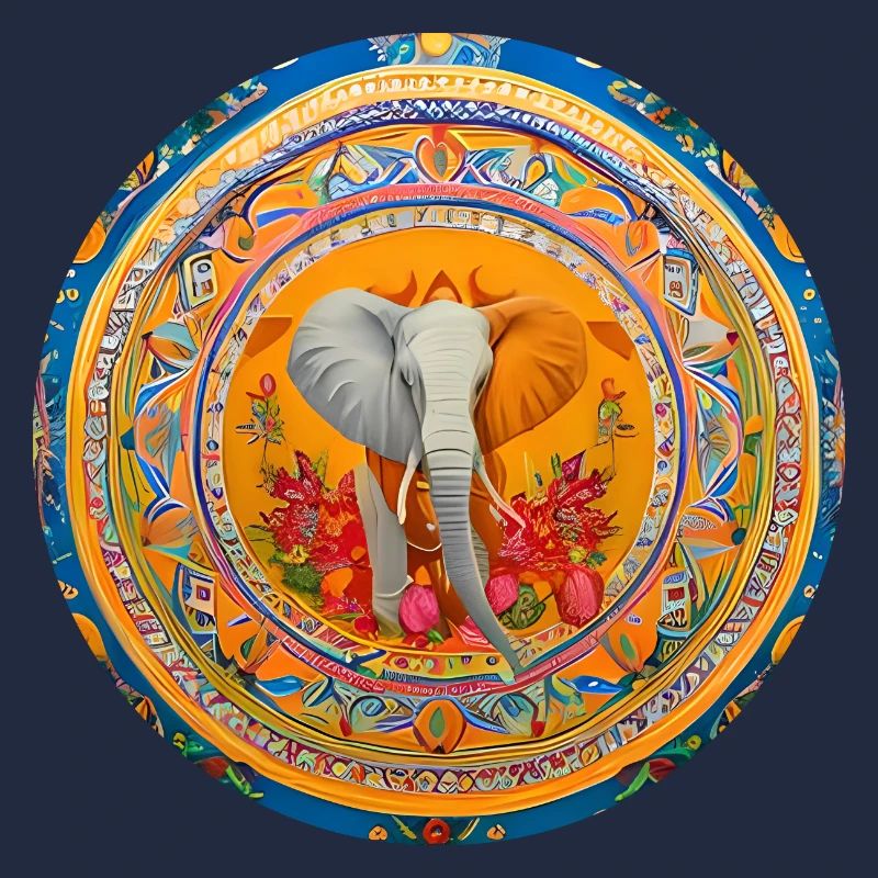 Elephant Boho Design in Digital Art