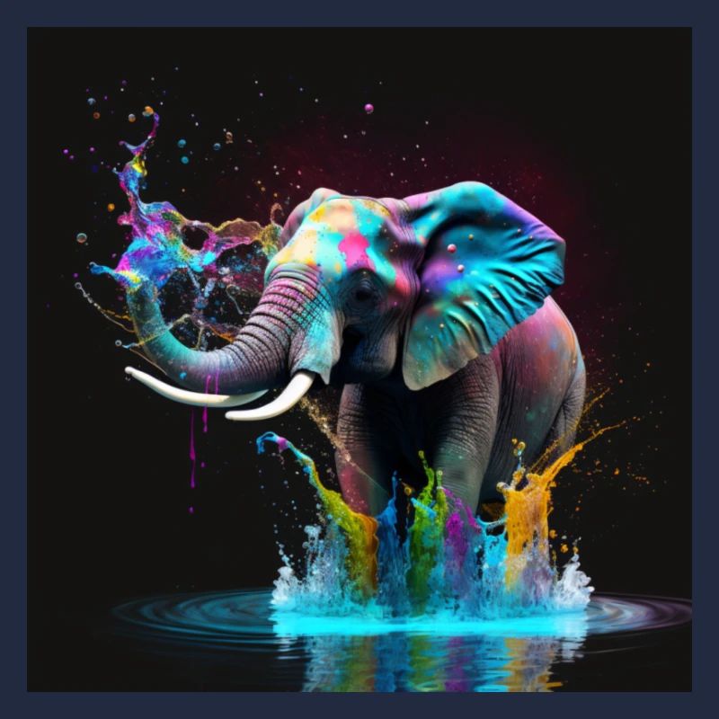 Colored elephant, unique design