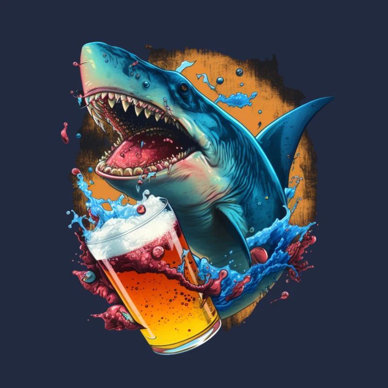 Bier-trinkender Haifisch