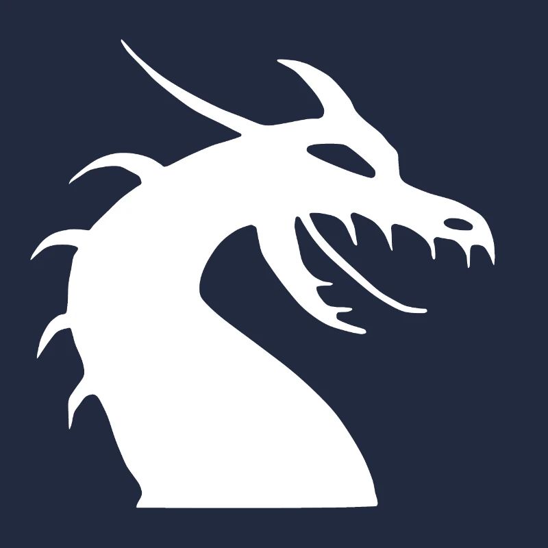 Silhouette de tête de dragon