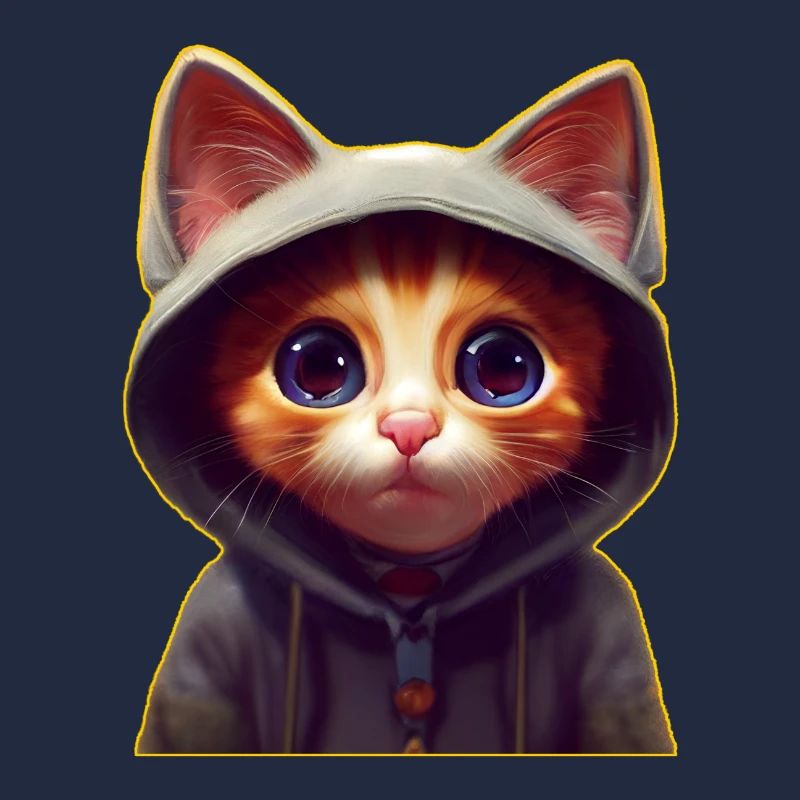 Chat mignon avec sweat à capuche