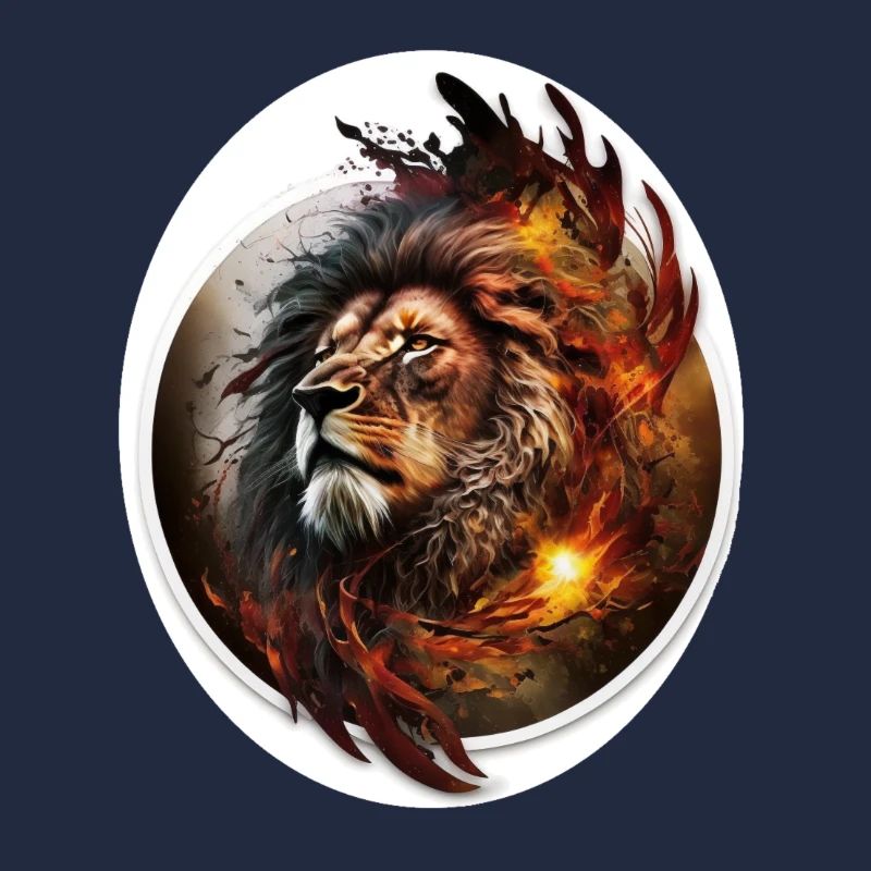 lion regard intense
