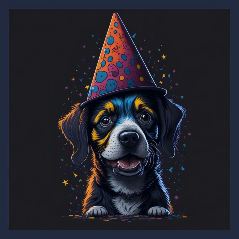 Hund mit Geburtstagshut