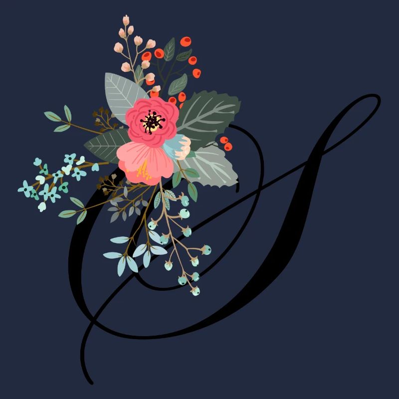 Lettre s fleuris