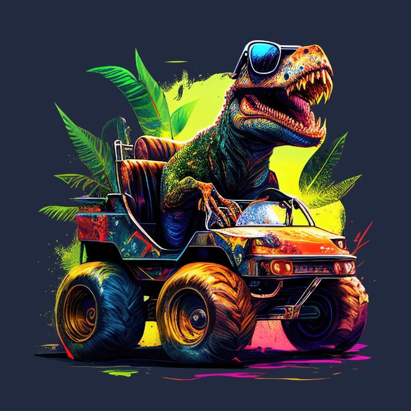 T Rex drives monsters