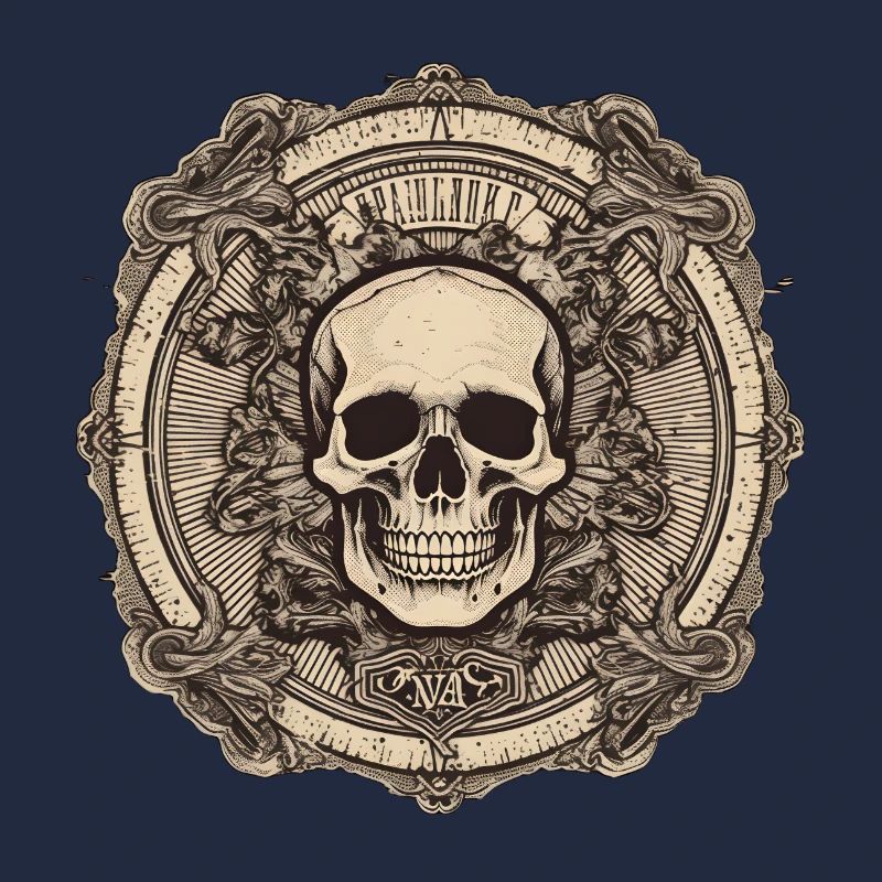 Dunkle Schädelwarnung