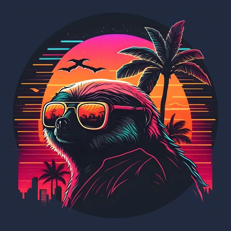 Synthwave Sloth Sunset