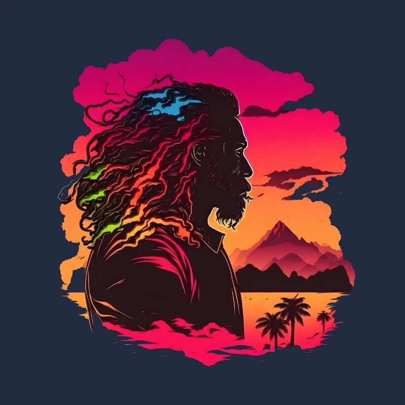 Synthwave Rasta Man
