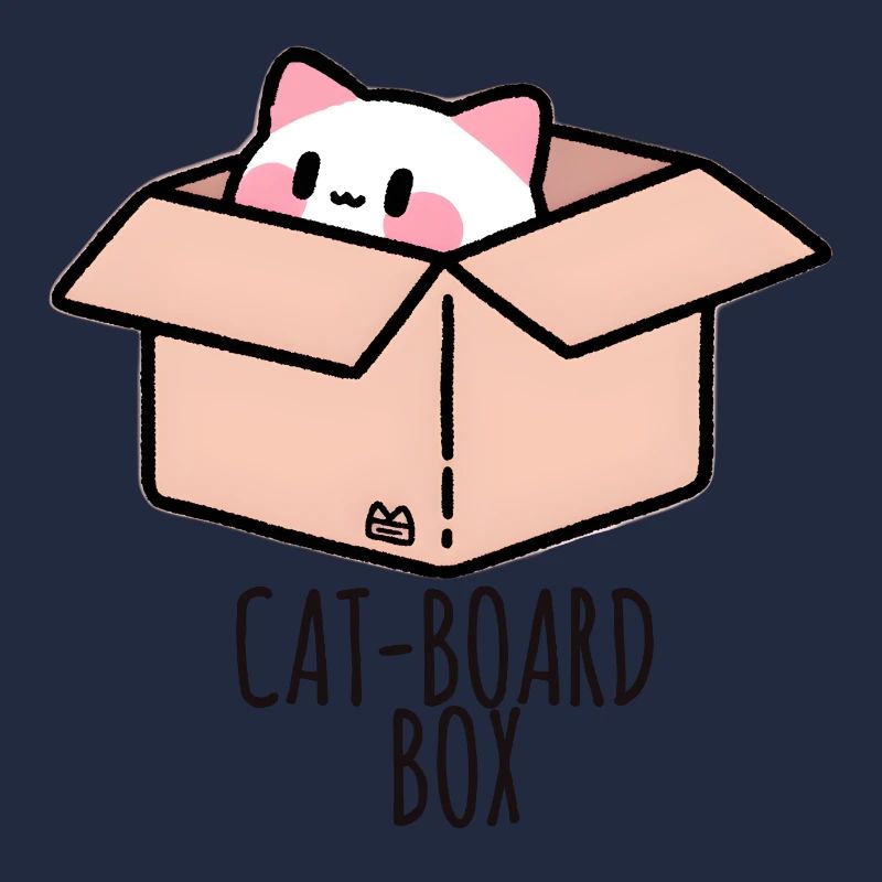 Chat curieux dans une boîte