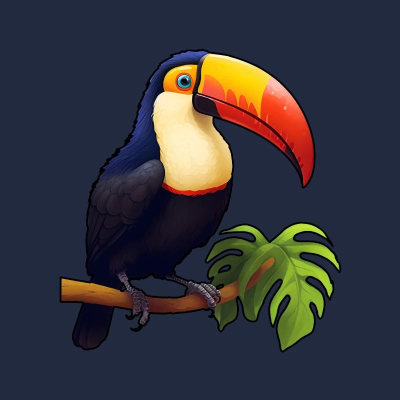 Vogel Tukan Comic-Stil