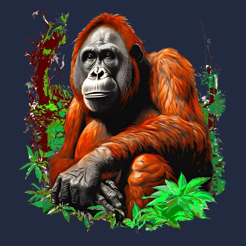 Orang-Utans können glücklich oder wütend sein