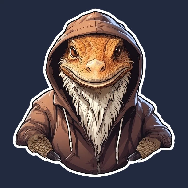 Coole Bartagame in Freizeitkleidung