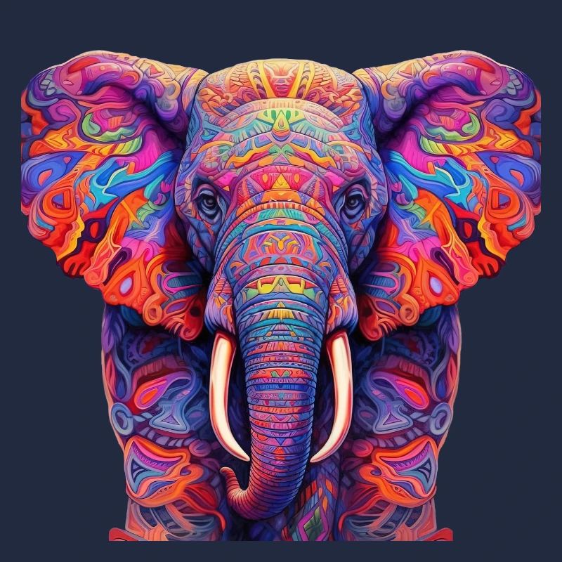 Eléphant psychédélique