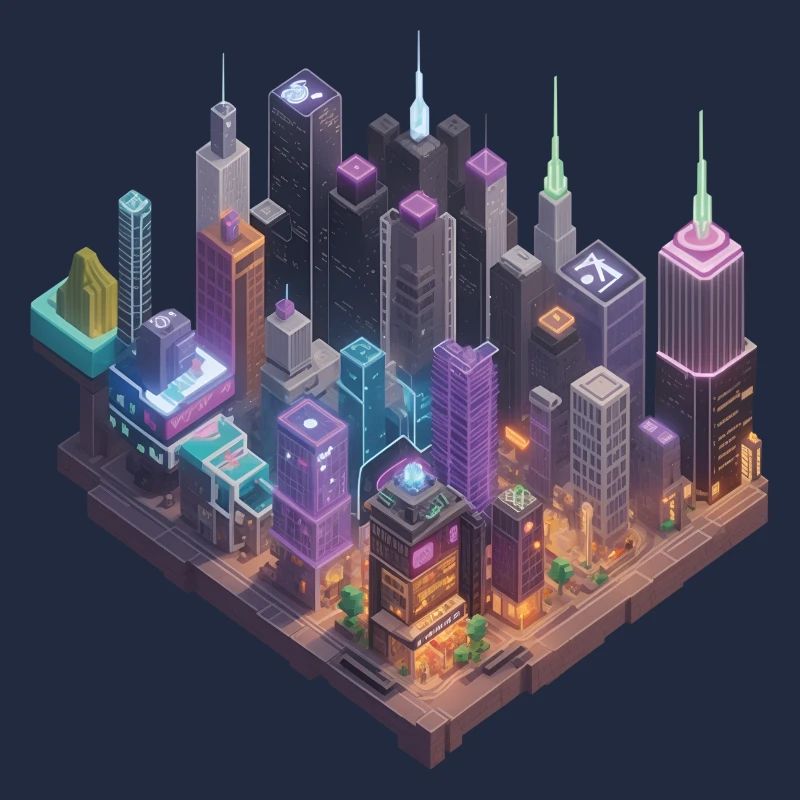 Voxel Stadt