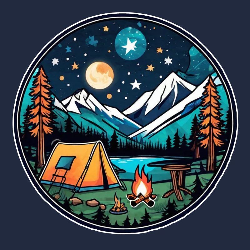 camping et feu de camp