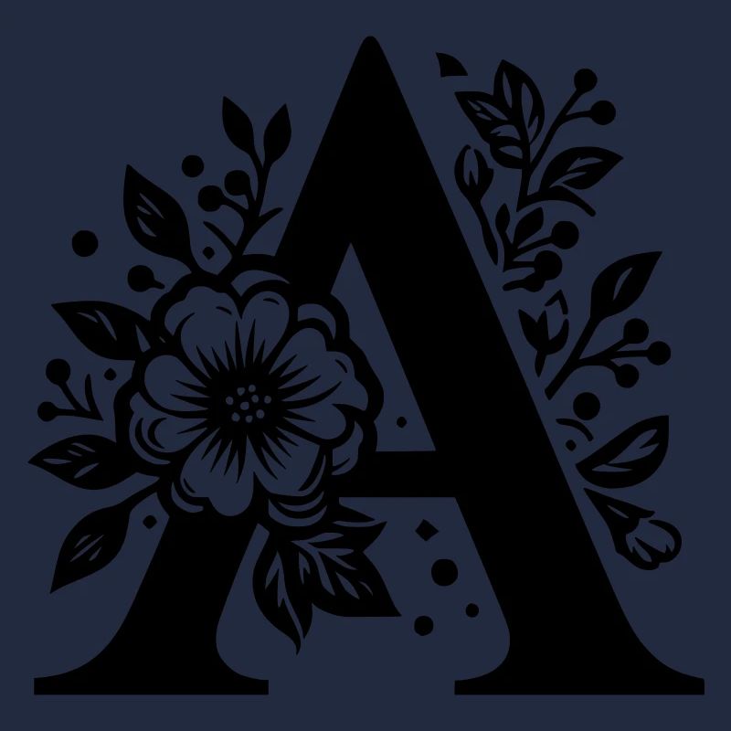 Buchstabe A Floral