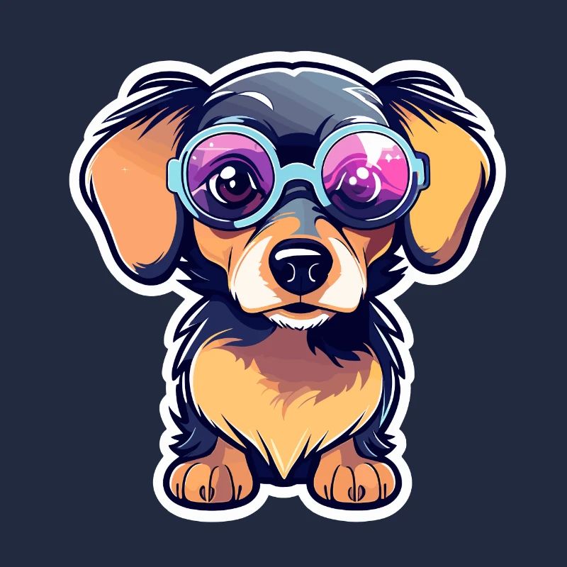 Illustration de chien teckel
