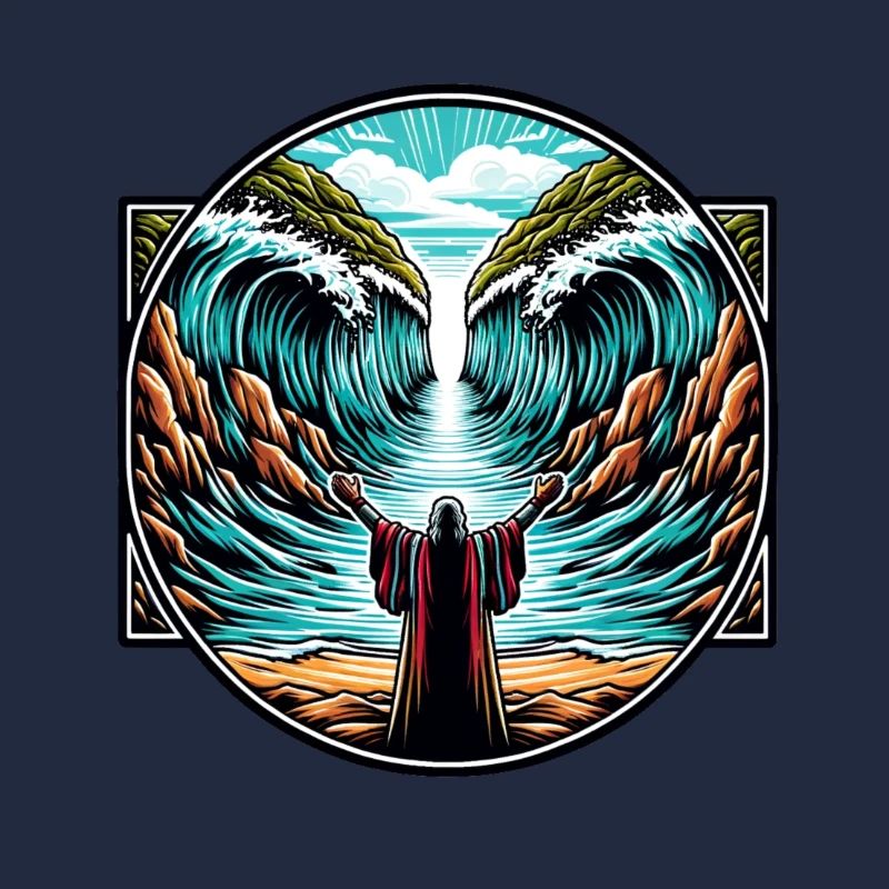Moïse sépara la mer.