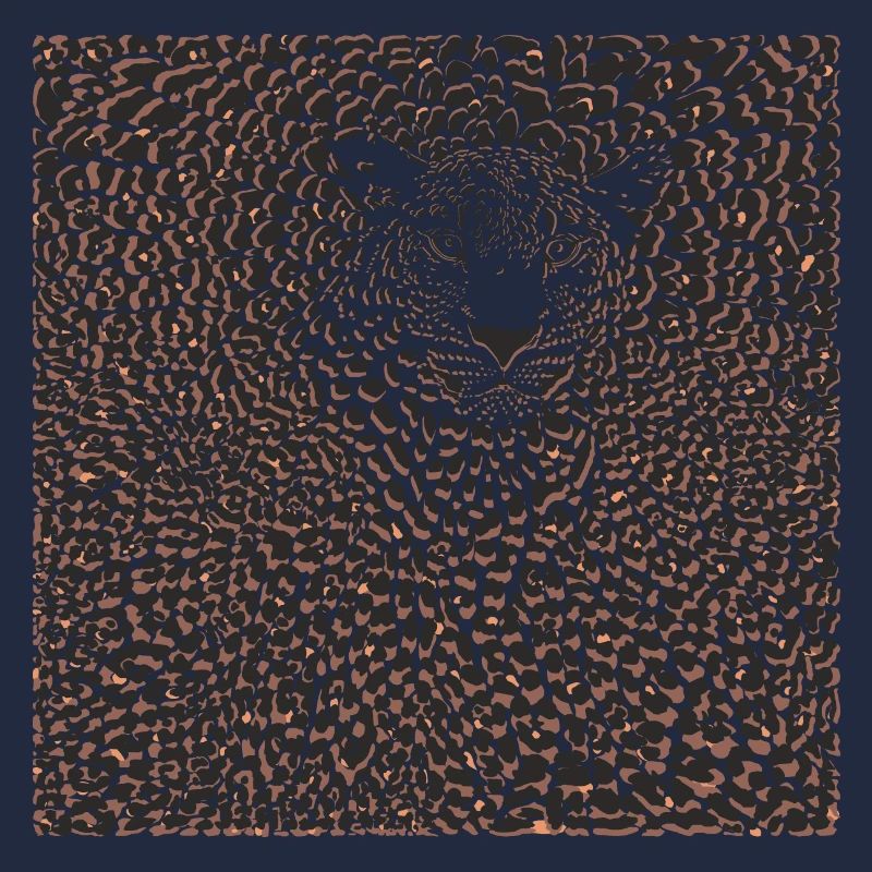 Leopard skin and head background