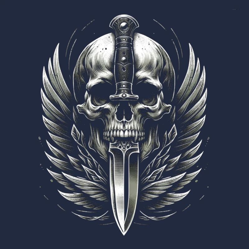 Winged Victory: Skull Crowned with Dagger