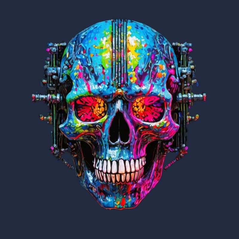 Gemalter Cyborg