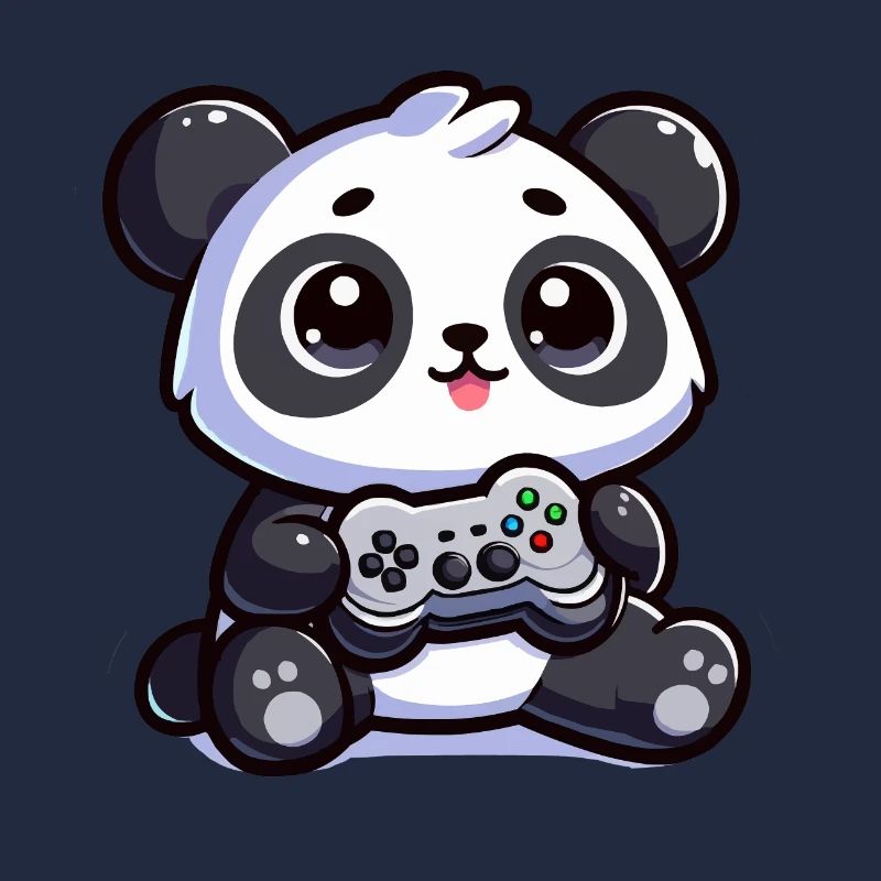 Cute Panda with Controller