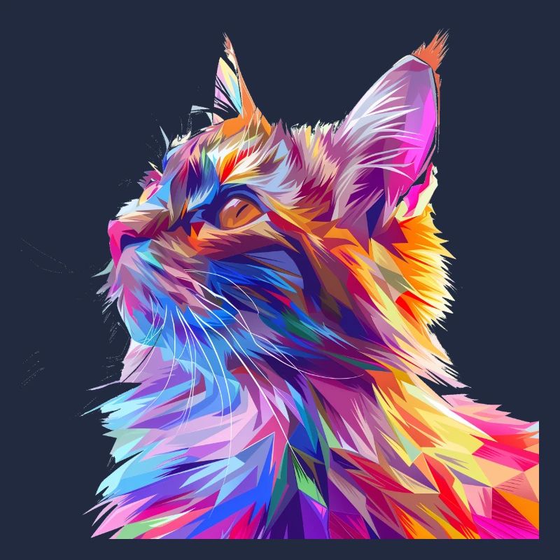 Polygon Katze Comic Style