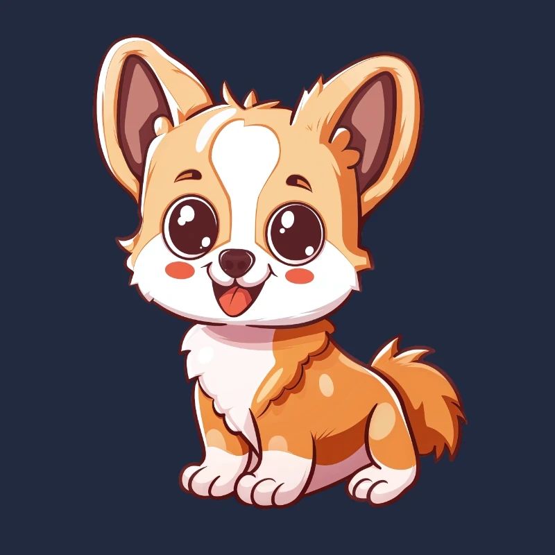 Chiot Corgi mignon avec de grands yeux