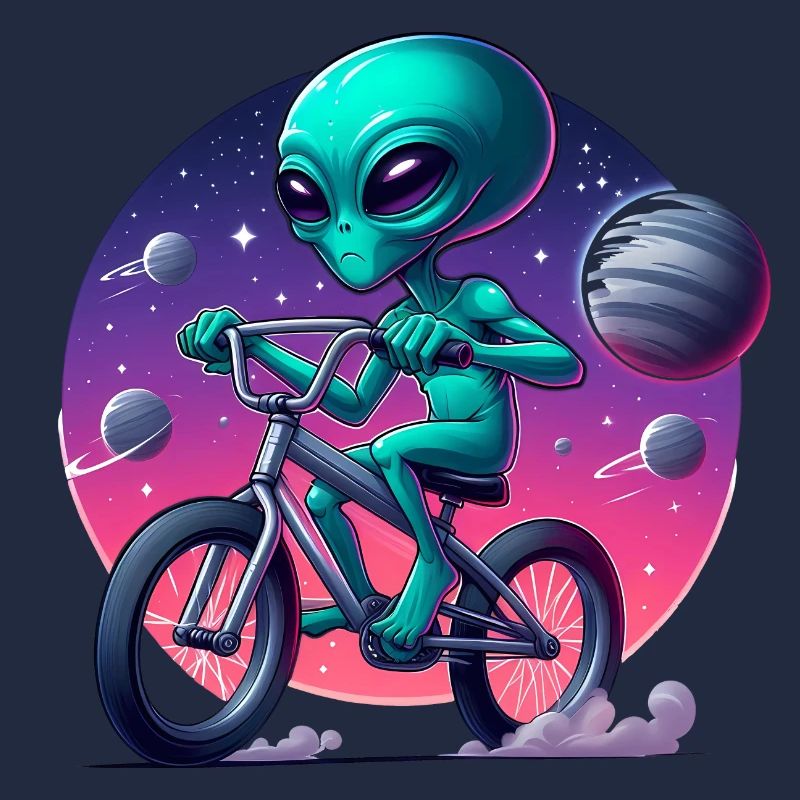 Alien sur le vélo