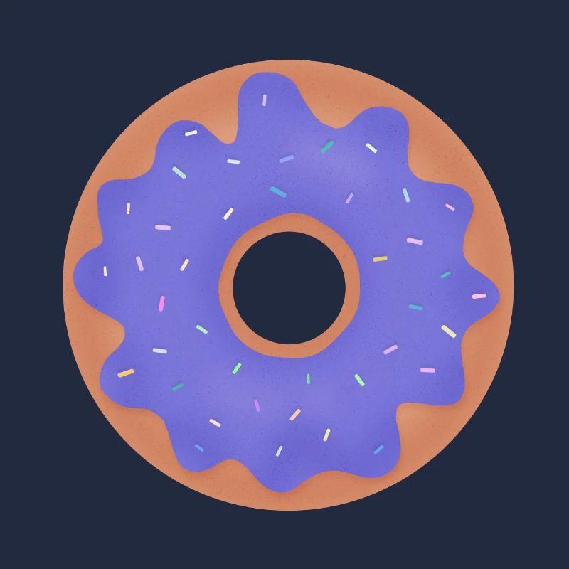 Beignet avec glaçage violet