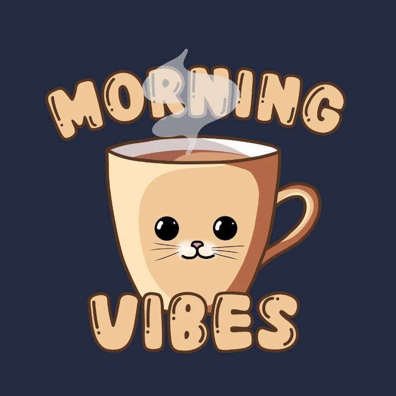 Morning Vibes Cute Cat Cup