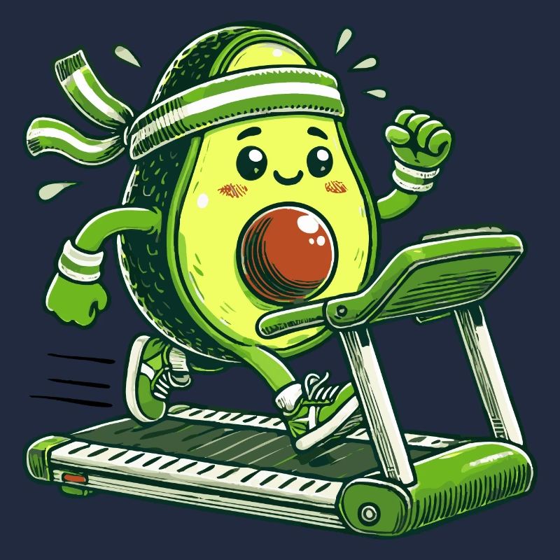 Eine sportliche Avocado
