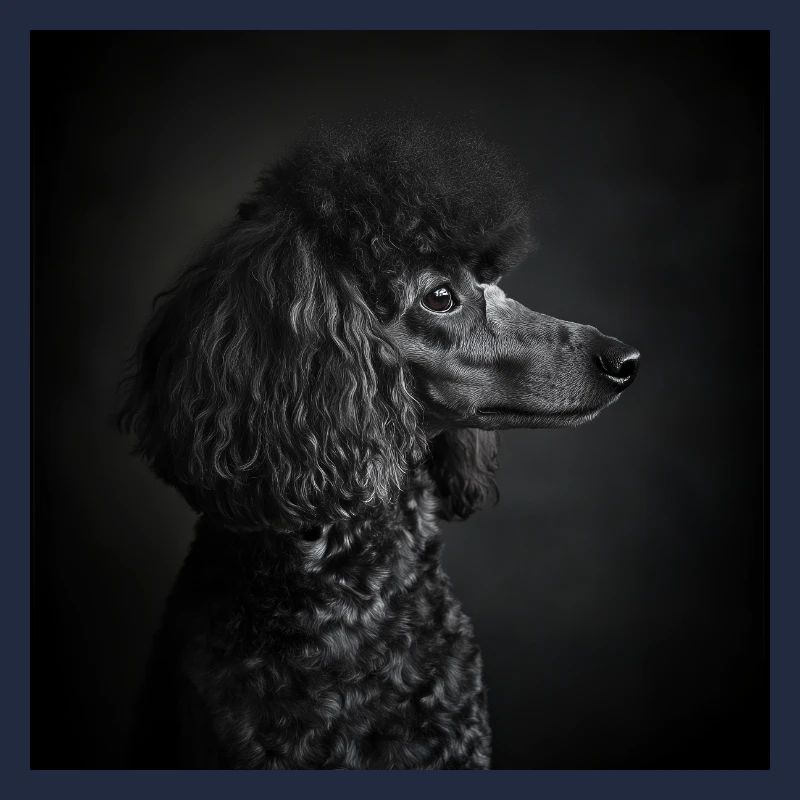 Animaux noirs - Caniche noir