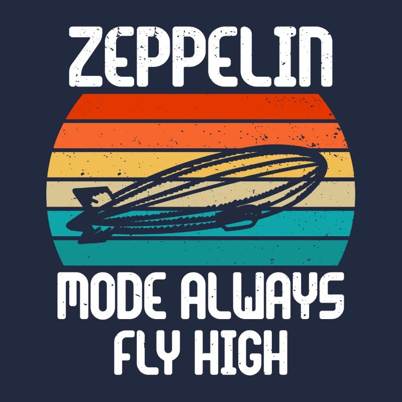 Dirigeable Zeppelin vintage 70 ans