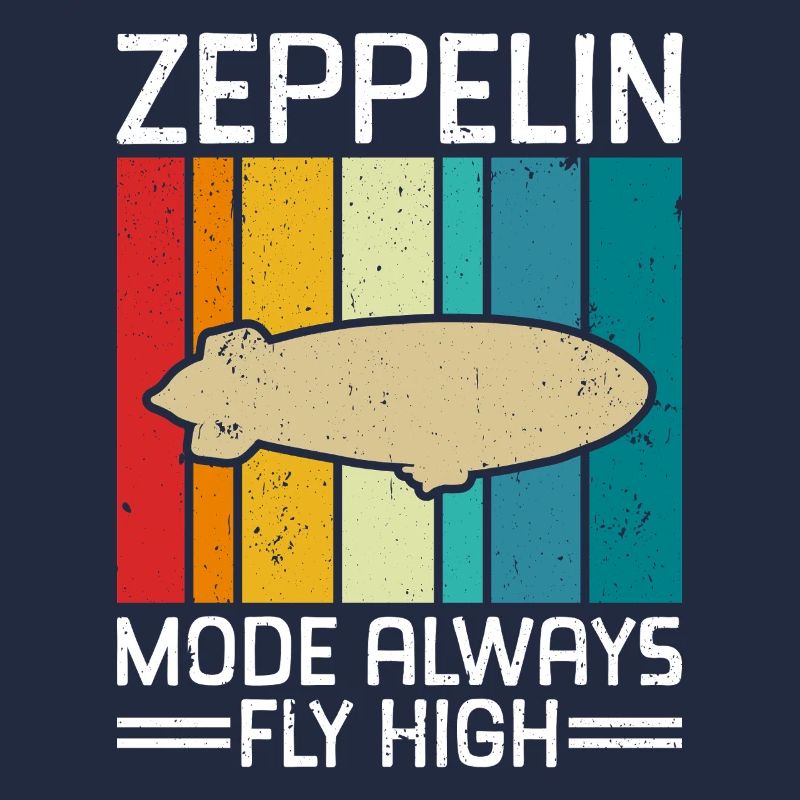 Dirigeable Zeppelin vintage 70 ans