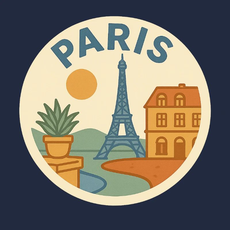 Vintage Paris – Eiffelturm Retro Grafik