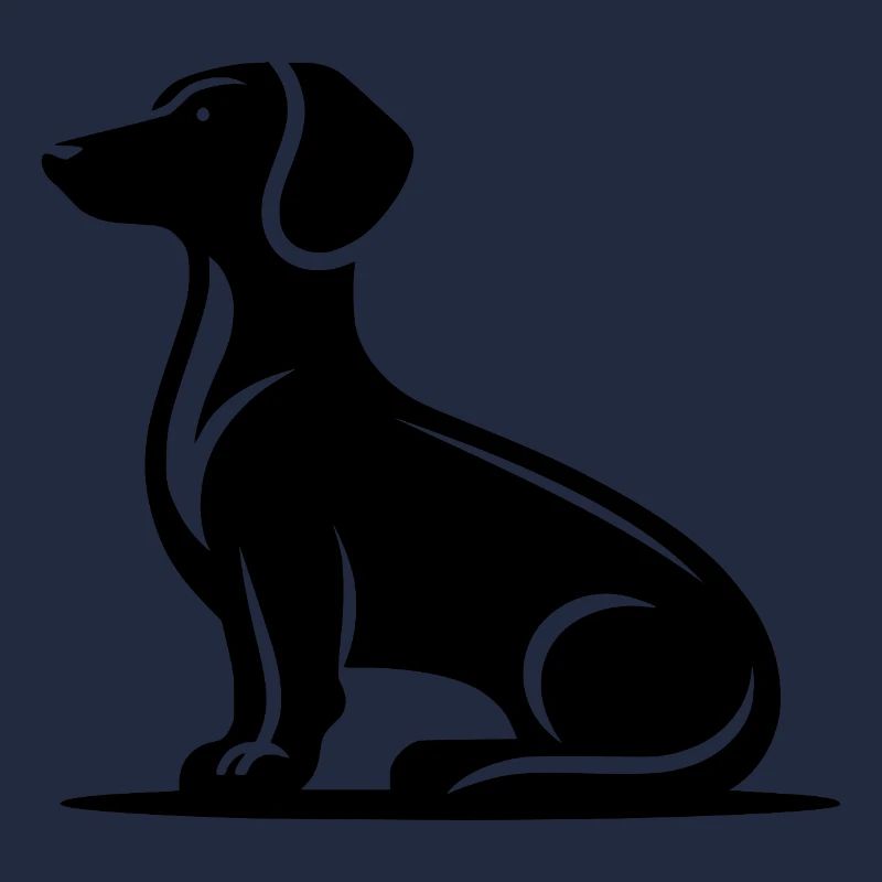 Motif de chien simple Silhouette de chien de chasse