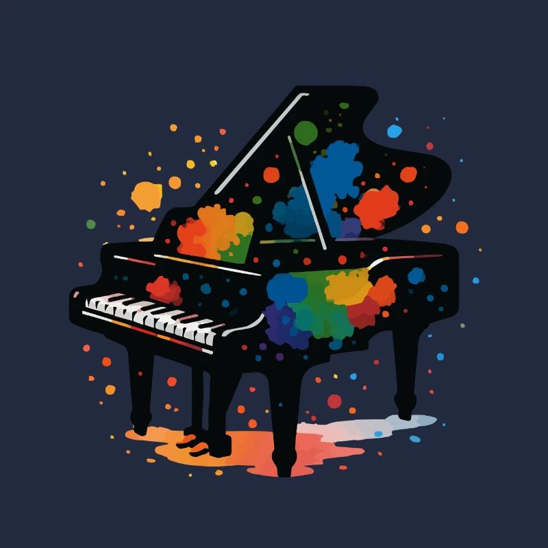 Éclaboussures de couleur de piano
