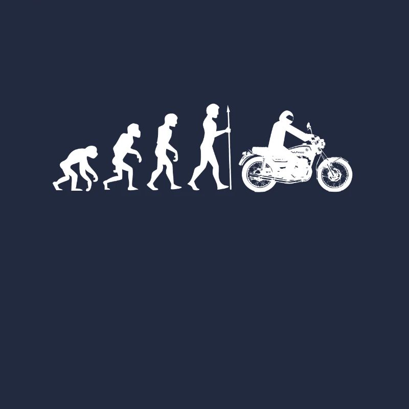 Evolution Monkey Human Motorcycle Biker Gift Idea
