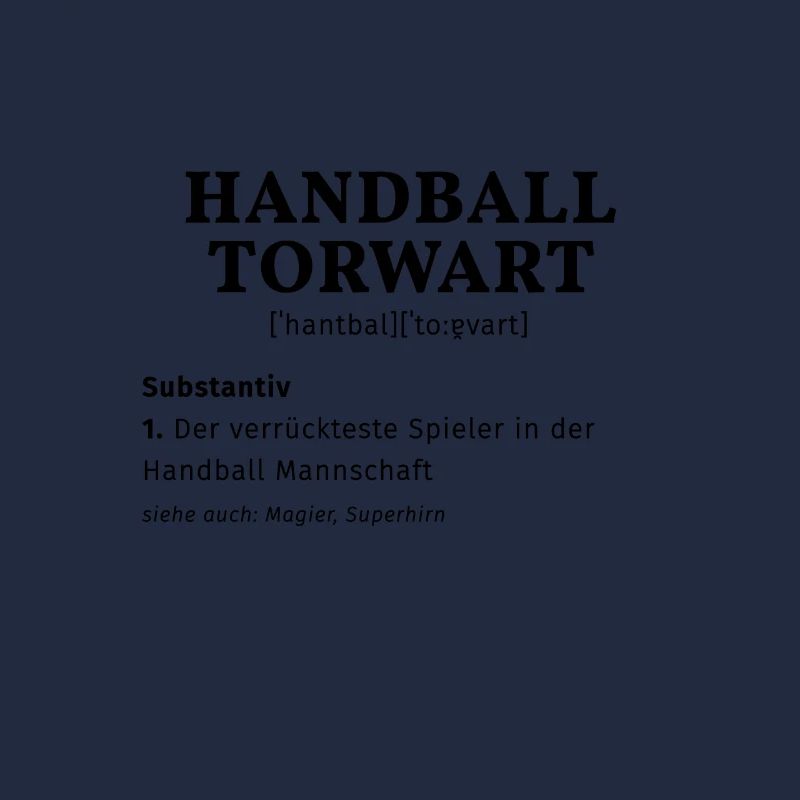 Lustig Handball Torwart