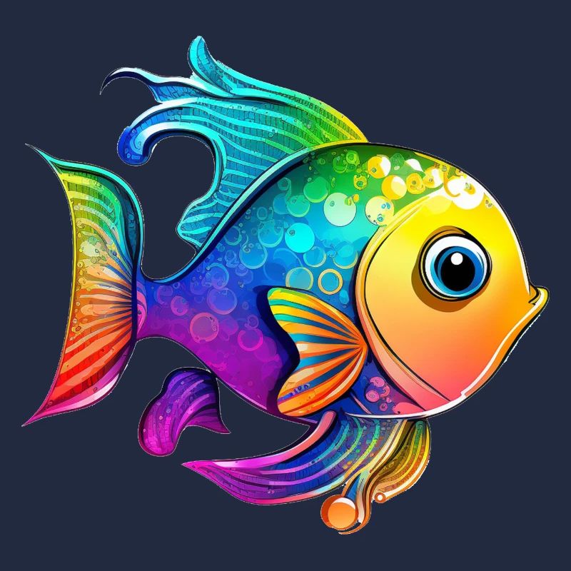 Fisch Regenbogen Zeichnung