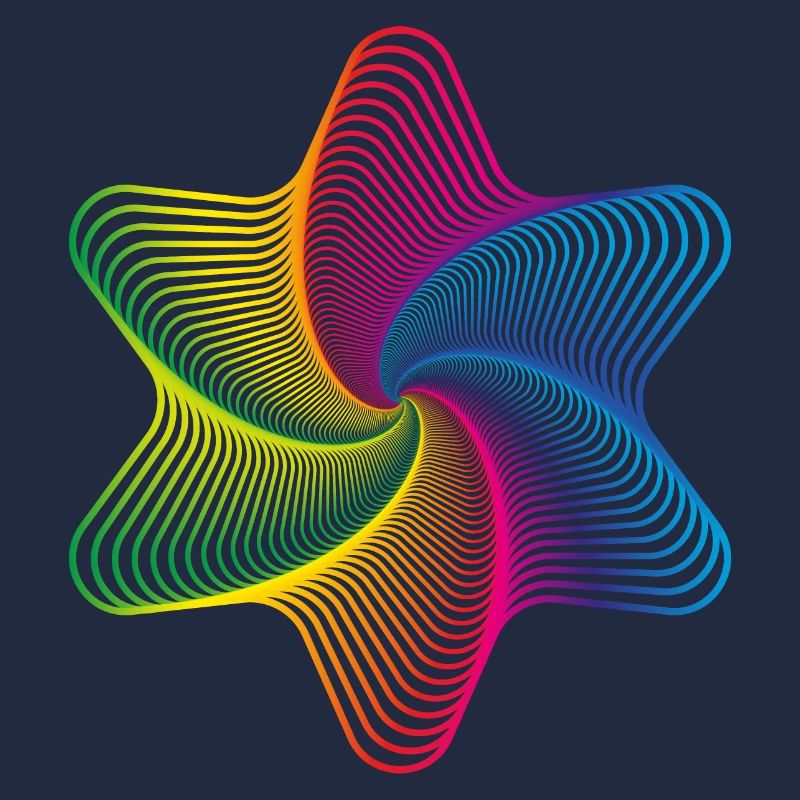 Étoile - illusion, multicolore