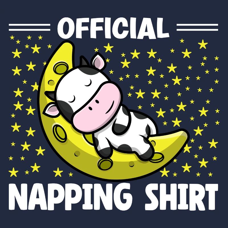Sleeping Sloth Lover Cute Cow Napping